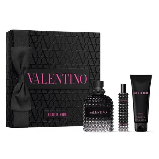 Valentino Uomo Born In Roma 100ml Eau De Toilette, 15ml Eau De Toilette & 75ml Shower Gel Gift Set