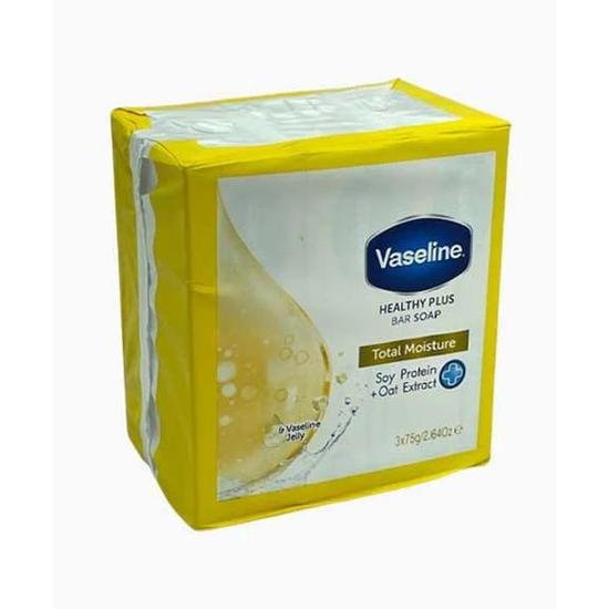 Vaseline Total Moisture Soy Protein Healthy Plus Bar Soap 3 x 75 g