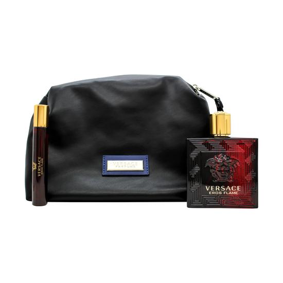 Versace Eros Flame Gift Set 100ml Eau De Parfum + 10ml Eau De Parfum + Toiletry Bag