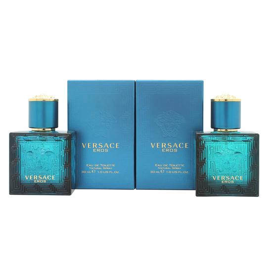 Versace Eros Gift Set 100ml Eau De Parfum + 75ml Shower Gel + 75ml Aftershave Balm + 10ml Eau De Parfum