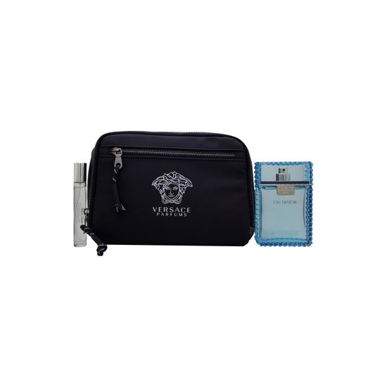 Versace Man Eau Fraiche Gift Set 100ml Eau De Toilette + 10ml Eau De Toilette + Bag