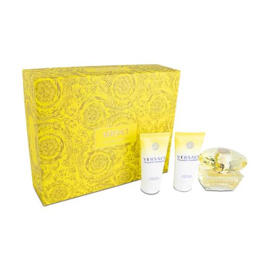 Versace Yellow Diamond Eau De Toilette Perfume Gift Set 50ml