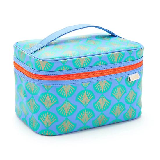 Victoria Green 'Edie' Vanity Case In Shell Aqua