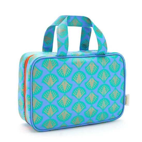 Victoria Green 'Faith' Folding Wash Bag In Shell Aqua