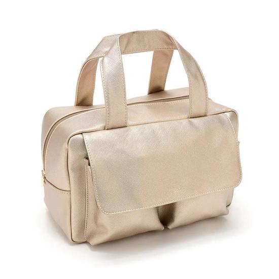 Victoria Green 'Iris' Carry All Wash Bag In Gold