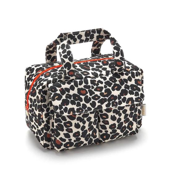 Victoria Green 'Iris' Carry All Wash Bag In Leopard Tan