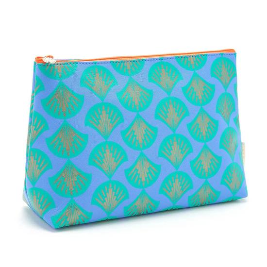 Victoria Green 'Mia' Large Makeup Bag In Shell Aqua