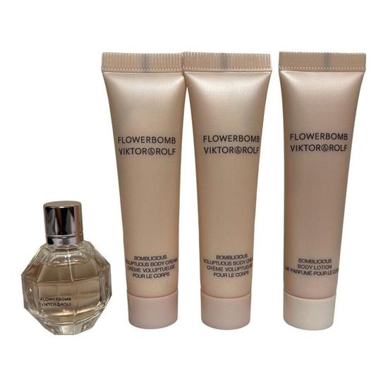 VIKTOR&ROLF FLOWER BOMB MINI SET Eau De Parfum 7ML + BODY LOTION 15ML + BODY CREAM