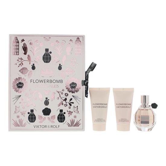 VIKTOR&ROLF Flowerbomb Eau De Parfum Gift Set 50ml Eau De Parfum, Shower Gel, Body Lotion