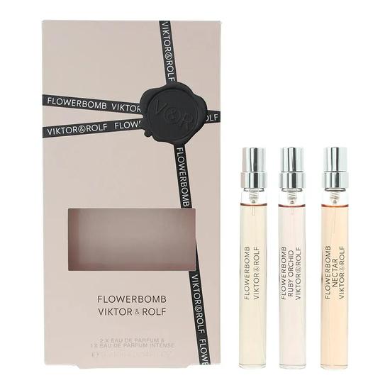 VIKTOR&ROLF Flowerbomb Flowerbomb Gift Set: Eau De Parfum Ruby Orchid 10ml Eau De Parfum Nectar 10ml Eau De Parfum 10ml 3 Piece