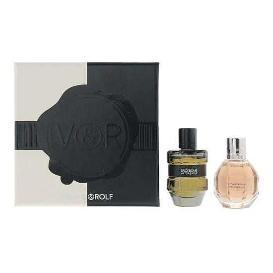 VIKTOR&ROLF Flowerbomb Flowerbomb Gift Set: Flowerbomb Eau De Parfum 7ml Spicebomb Eau De Toilette 7ml 2 Piece