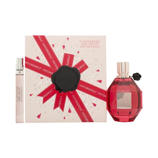 VIKTOR&ROLF Flowerbomb Ruby Orchid Gift Set 100ml Eau De Parfum + 10ml Eau De Parfum