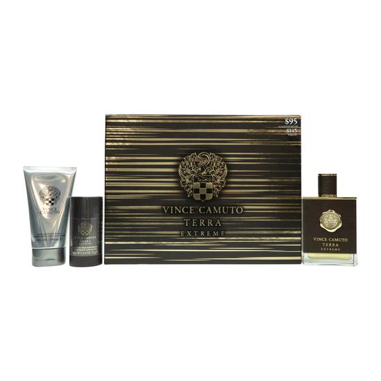 Vince Camuto Terra Extreme Gift Set 100ml Eau De Parfum + 150ml Shower Gel + 75ml Deodorant Stick