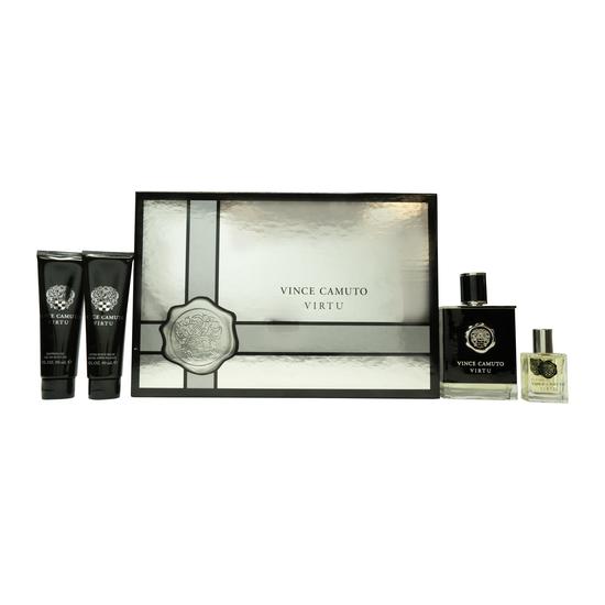 Vince Camuto Virtu Gift Set 100ml Eau De Toilette + 15ml Eau De Toilette + 90ml Aftershave Balm + 90ml Shower Gel