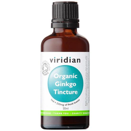 Viridian 100% Organic Ginkgo Biloba Tincture 50ml