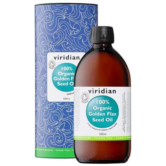 Viridian 100% Organic Golden Flaxseed Oil 500ml