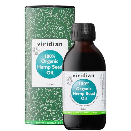 Viridian 100% Organic Hemp Seed Oil 200ml