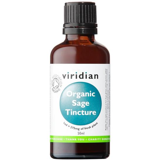 Viridian 100% Organic Sage Tincture 50ml