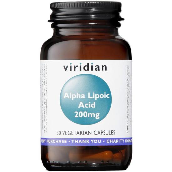 Viridian Alpha Lipoic Acid 200mg Veg Capsules 30 Capsules