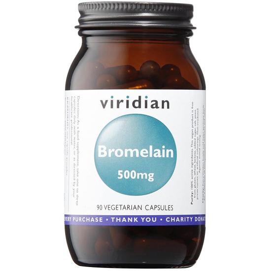 Viridian Bromelain 500mg Veg Capsules 90 Capsules