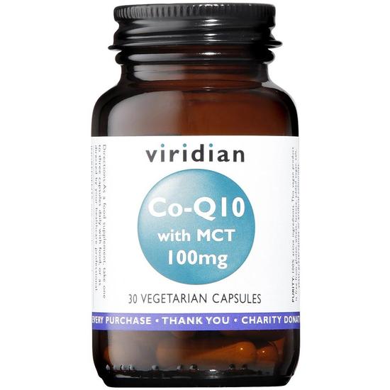 Viridian Co-enzyme Q10 100mg With MCT Veg Capsules 30 Capsules