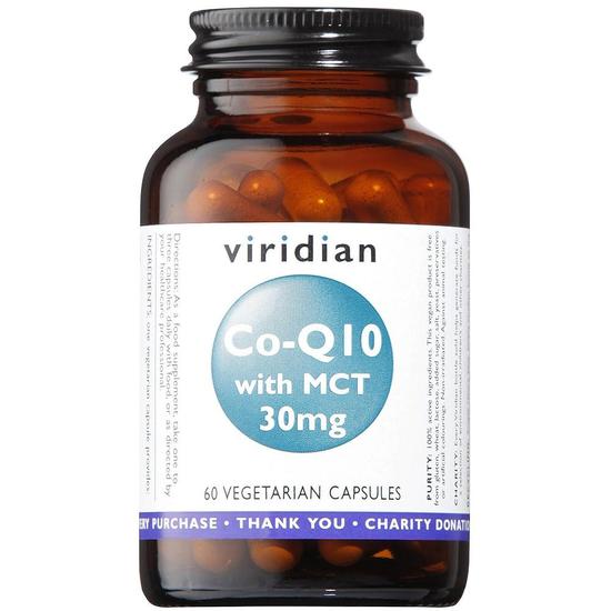 Viridian Co-enzyme Q10 30mg With MCT Veg Capsules 60 Capsules