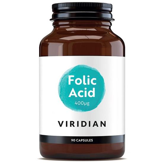 Viridian Folic Acid 400ug Capsules 90 Capsules