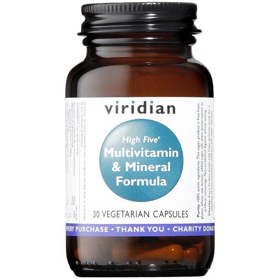 Viridian HIGH FIVE Multivitamin & Mineral Formula Veg Capsules 30 Capsules