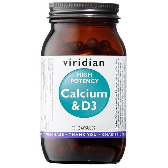 Viridian High Potency Calcium & Vitamin D3 Capsules 90 Capsules