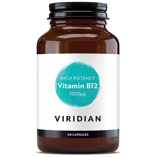 Viridian High Potency Vitamin B12 1000ug Vegicaps 60 Vegicaps