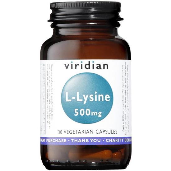 Viridian L-Lysine 500mg Veg Capsules 30 Capsules