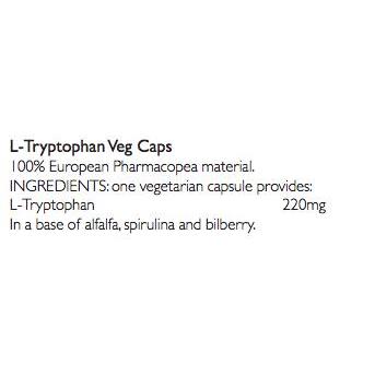 Viridian L-Tryptophan 220mg Veg Capsules 30 Capsules