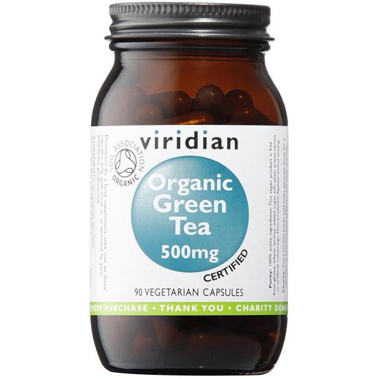 Viridian Organic Green Tea Leaf 500mg Veg Capsules 90 Capsules