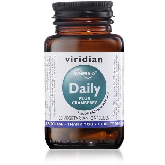 Viridian Synerbio Daily Plus Cranberry Veg Capsules 30 Capsules