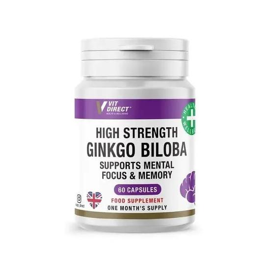 Vit Direct High Strength Ginkgo Biloba Capsules 60 Capsules