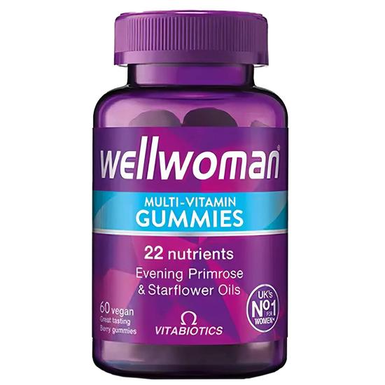 Vitabiotics Wellwoman Multi-Vitamin Natural Berry Flavour Vegan Gummies 60 Gummies