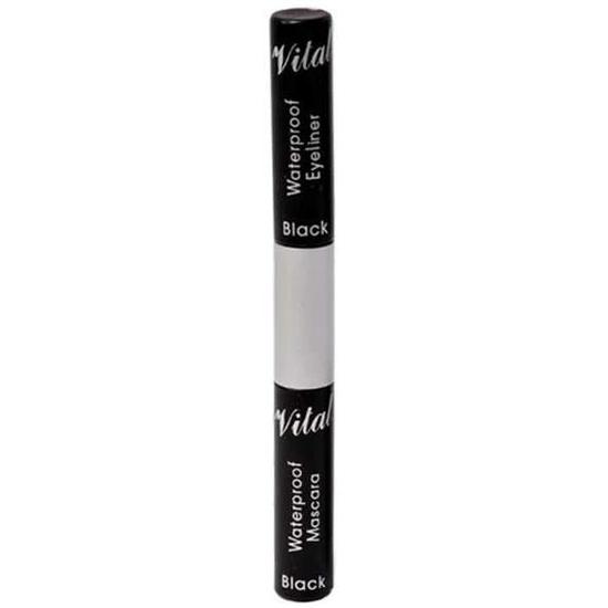 Vital Makeup Duo 2 In 1 Waterproof Mascara & Eyeliner Black