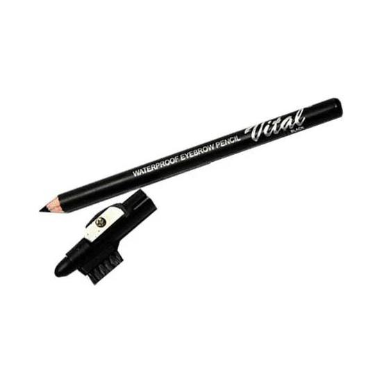 Vital Makeup Eyebrow Pencil With Sharpener Black