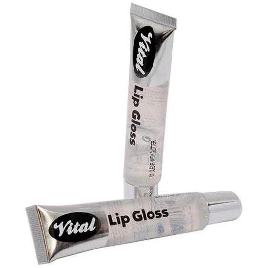 Vital Makeup Lip Gloss 01 Clear With Glitter