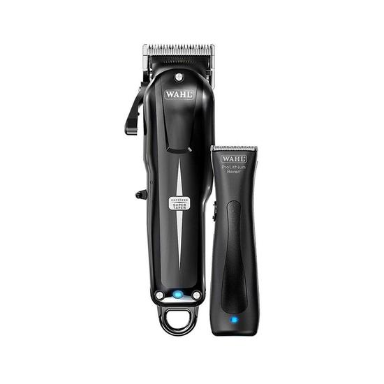 Wahl Black Cordless Super Taper Clipper & Cordless Beret Trimmer Combi Kit