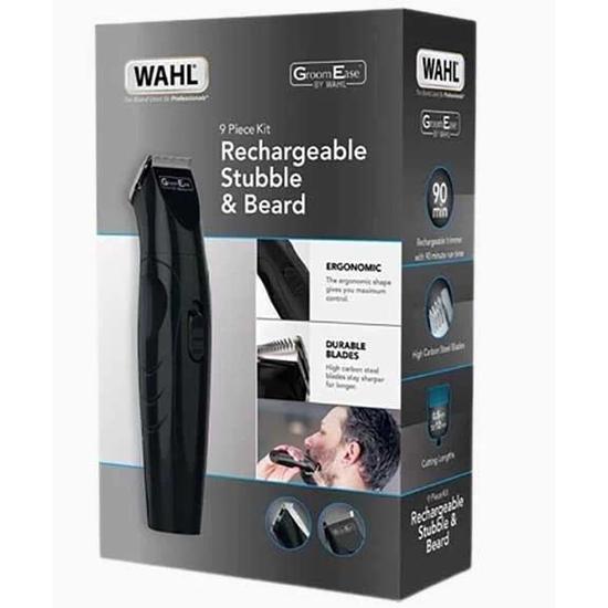 Wahl Groom Ease Rechargeable Stubble & Beard Kit 9 Piece