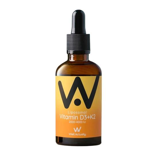 Well Actually Liposomal Vitamin D3 + K2 Orange Mango 60ml