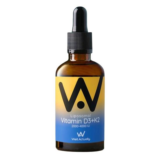 Well Actually Liposomal Vitamin D3 + K2 Summer Citrus 60ml