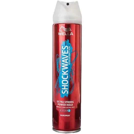 Wella Shock Waves Ultra Strong Power 5 Hold Hairspray 250ml