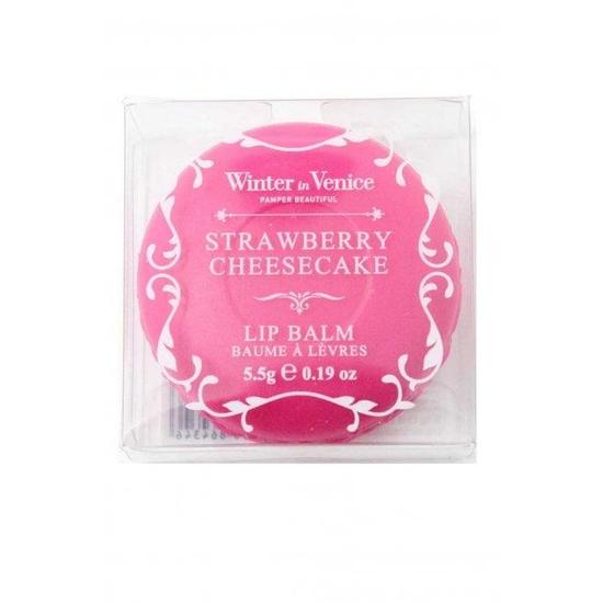 Winter in Venice Lip Balm In Macaroon Case Strawberry Cheescake 5.5g