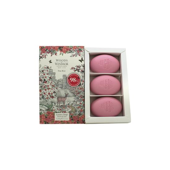 Woods of Windsor True Rose Soap 3 Pieces