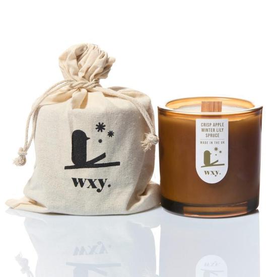 wxy. Big Amber. Christmas Candle. Crisp Apple, Winter Lily & Spruce 12.5oz