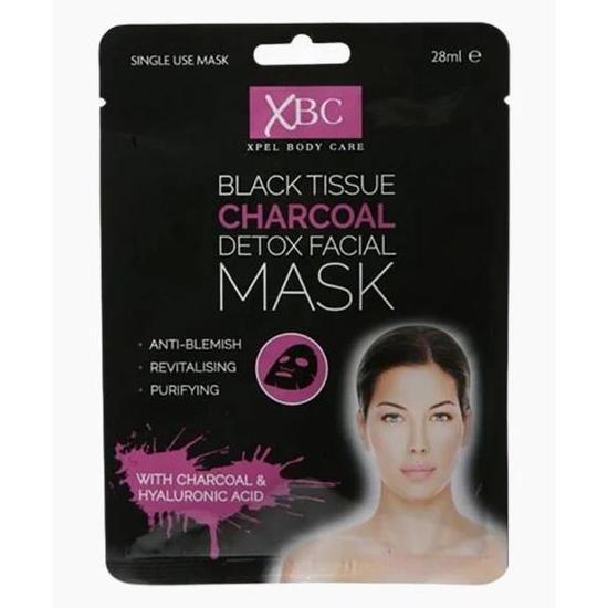 Xpel Body Care Black Tissue Charcoal Detox Facial Mask 28ml