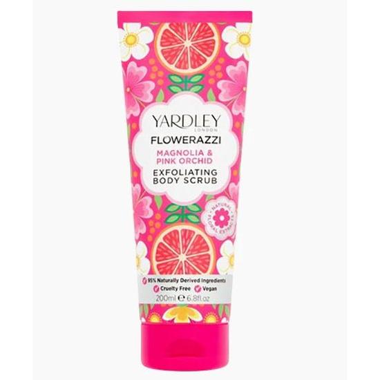 Yardley Flowerazzi Magnolia & Pink Orchid Exfoliating Body Scrub 200ml