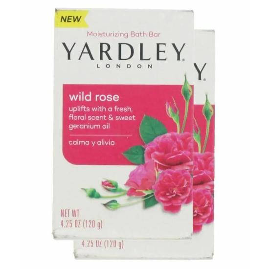 Yardley Wild Rose Moisturising Soap Bath Bar 120g